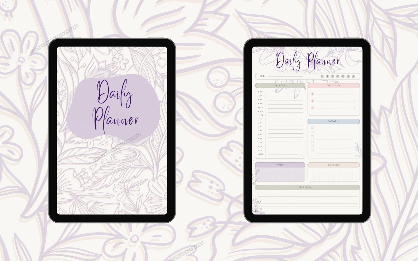 Undated Daily Planner Printable A4 Agenda | Minimalist Schedule PDF