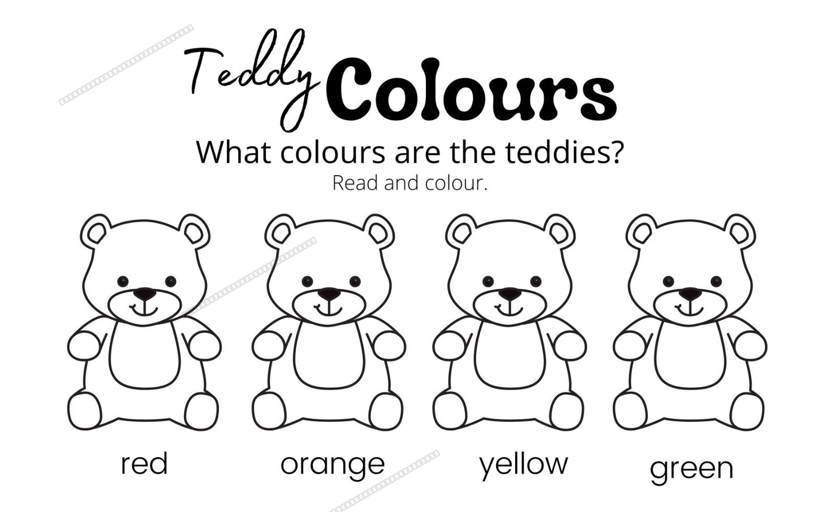 Kids Color Learning & Recognition Worksheet Bundle | Printable PDF
