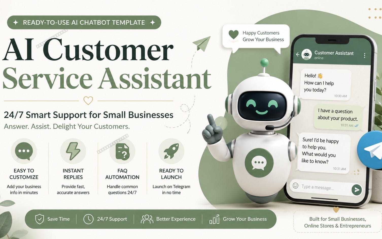 AI Customer Service Assistant - AI Chatbot Templates