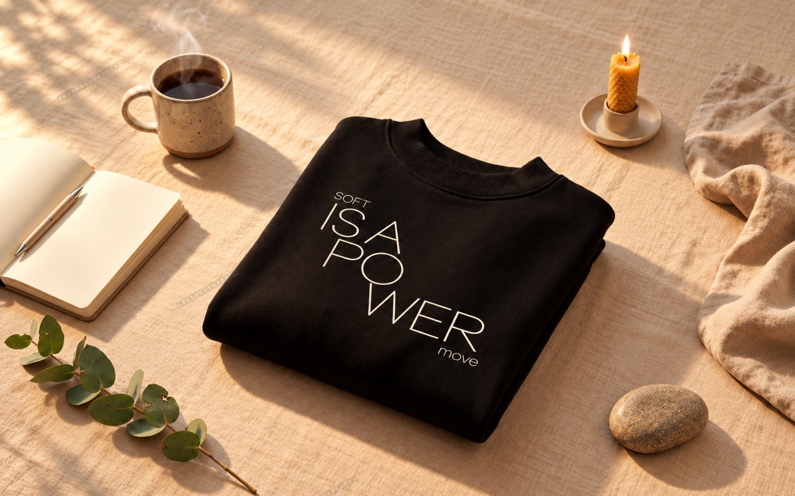 Soft Is a Power Move – Minimalist Typography Shirt Design | PNG + PDF