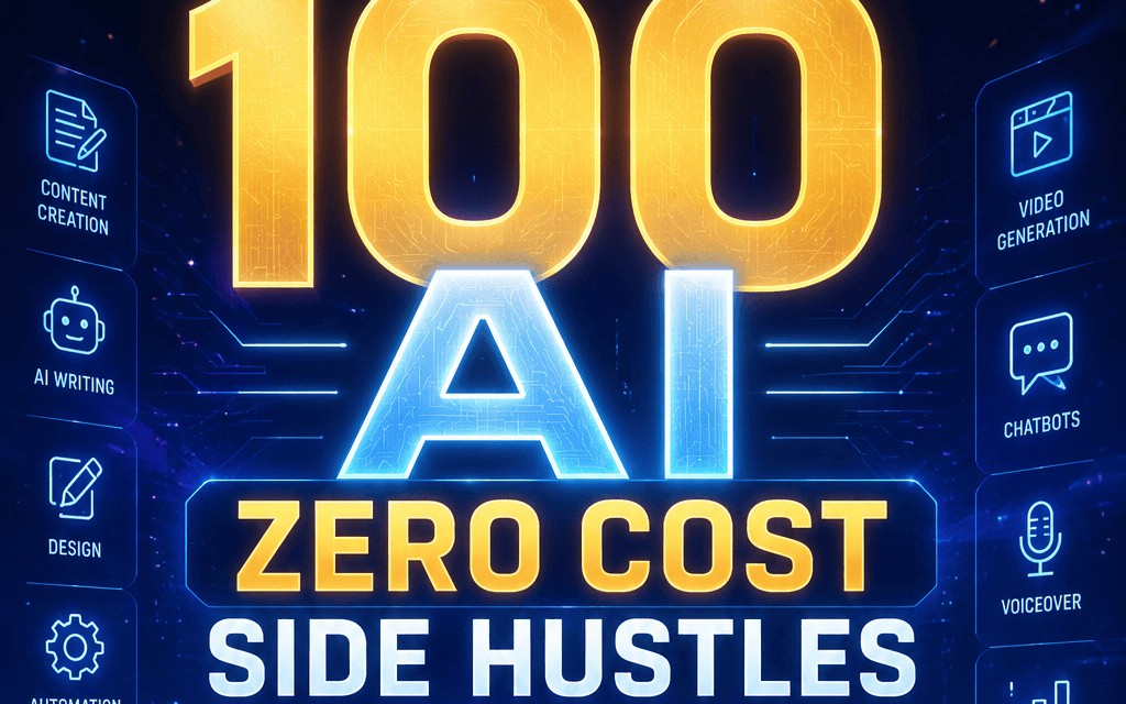 100 AI Zero-Cost Side Hustles - eBook (PDF)