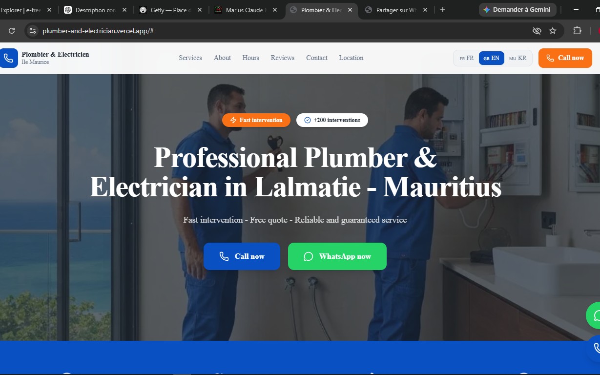 PlumbPro – Plumbing & Electrical Business Website