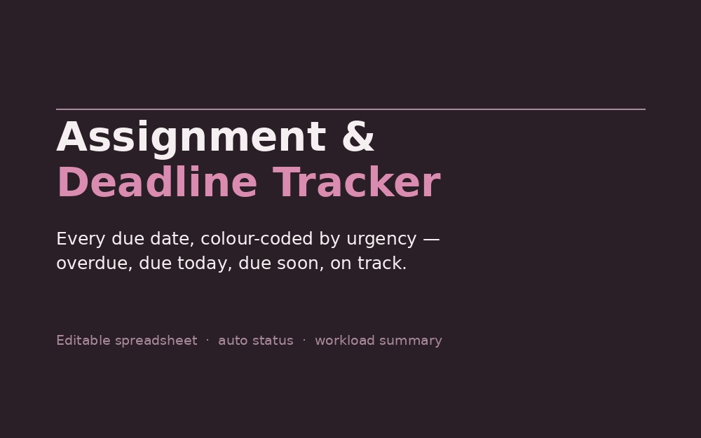 Assignment & Deadline Tracker