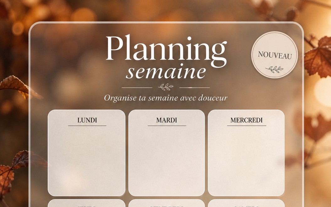 Planning semaine automne