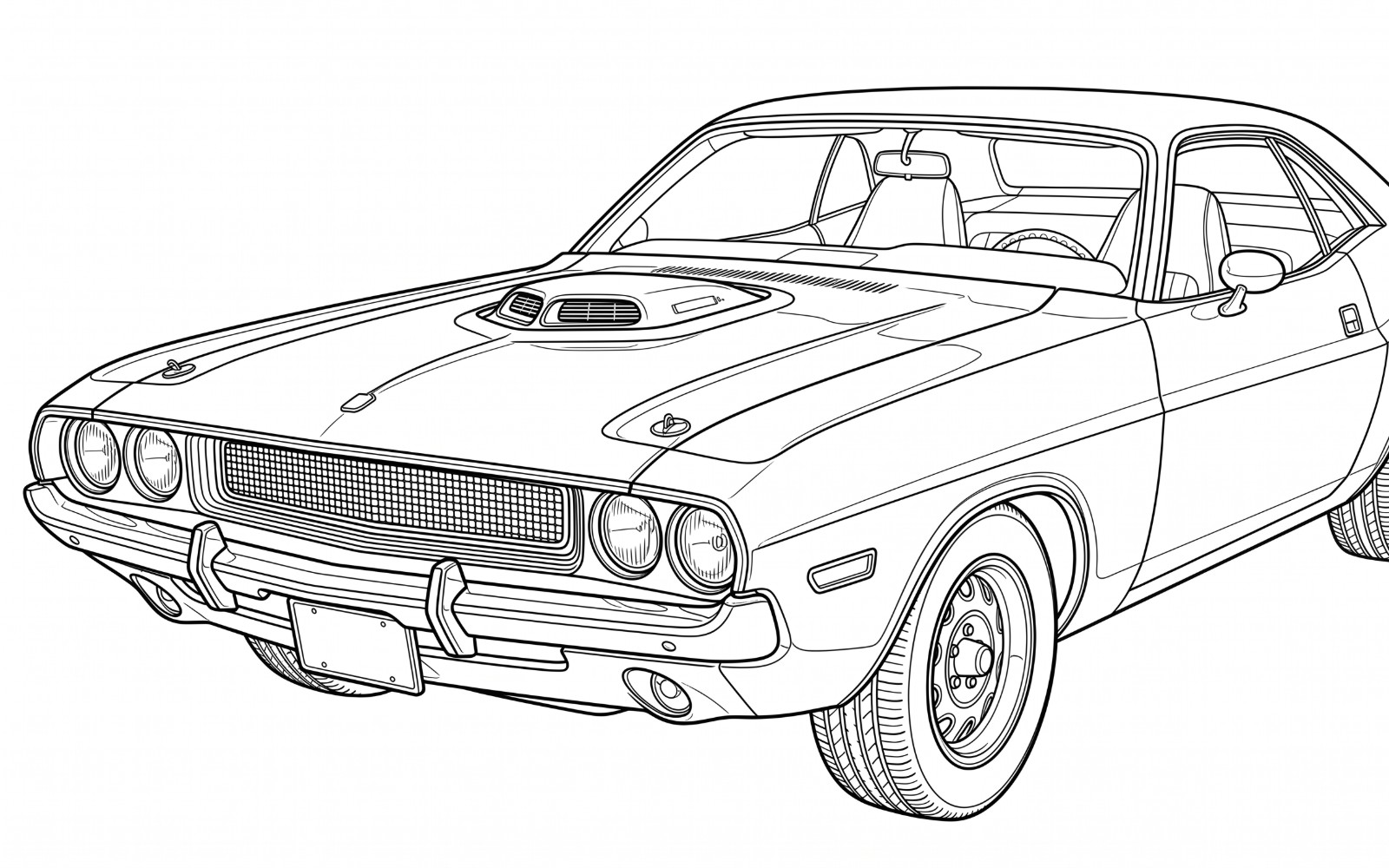Vehicles, Motorcycles & Classic Sports Cars Coloring Book | 2K Printable Line Art (PDF & PNG)