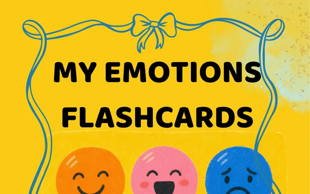 My Emotions Flashcards for Kids | Printable Feelings Cards for Social Emotional Learning (SEL) | 20 Emotion Cards PDF
