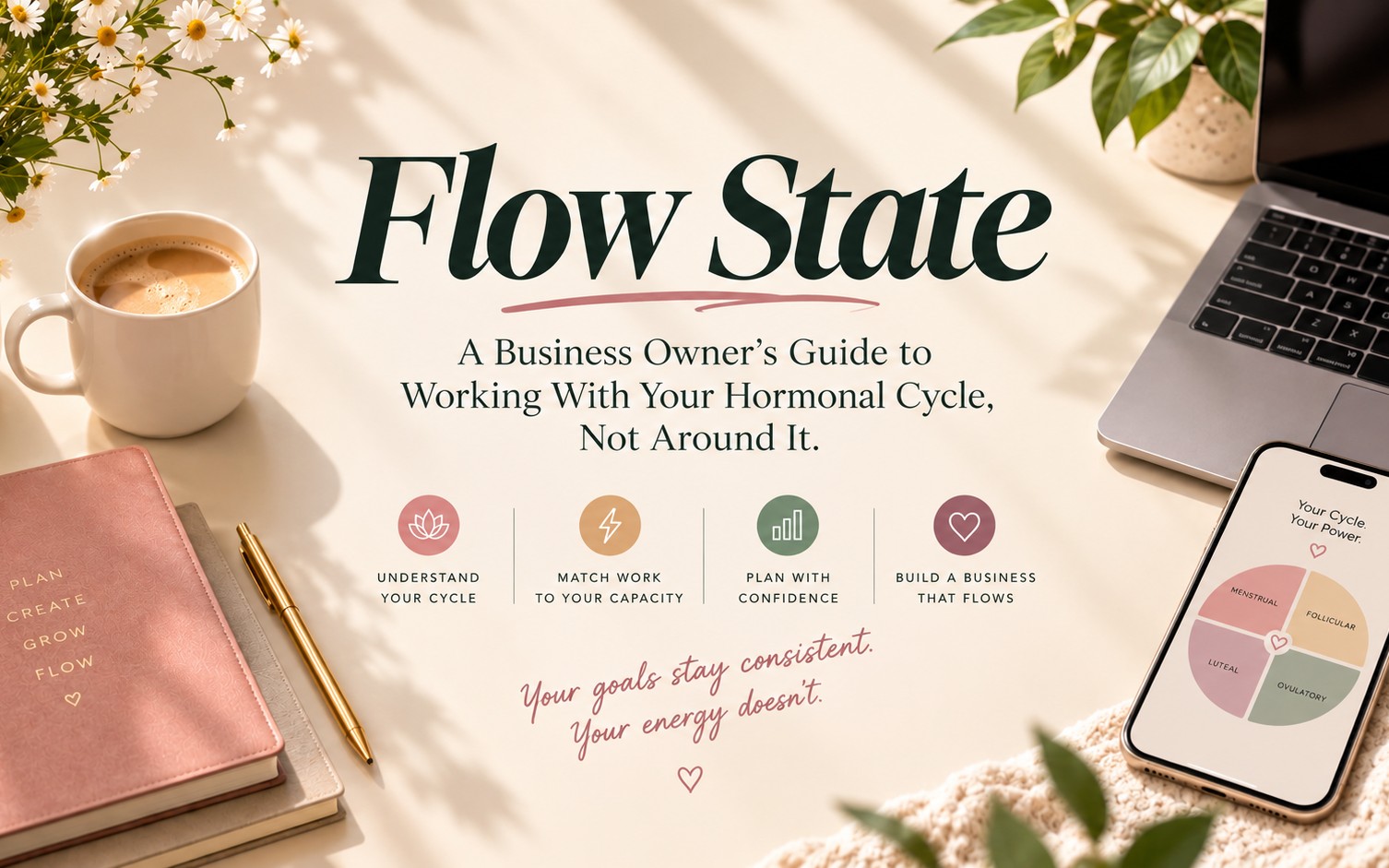 Flow State: The Business Owner's Guide to Working With Your Hormonal Cycle, Not Around It