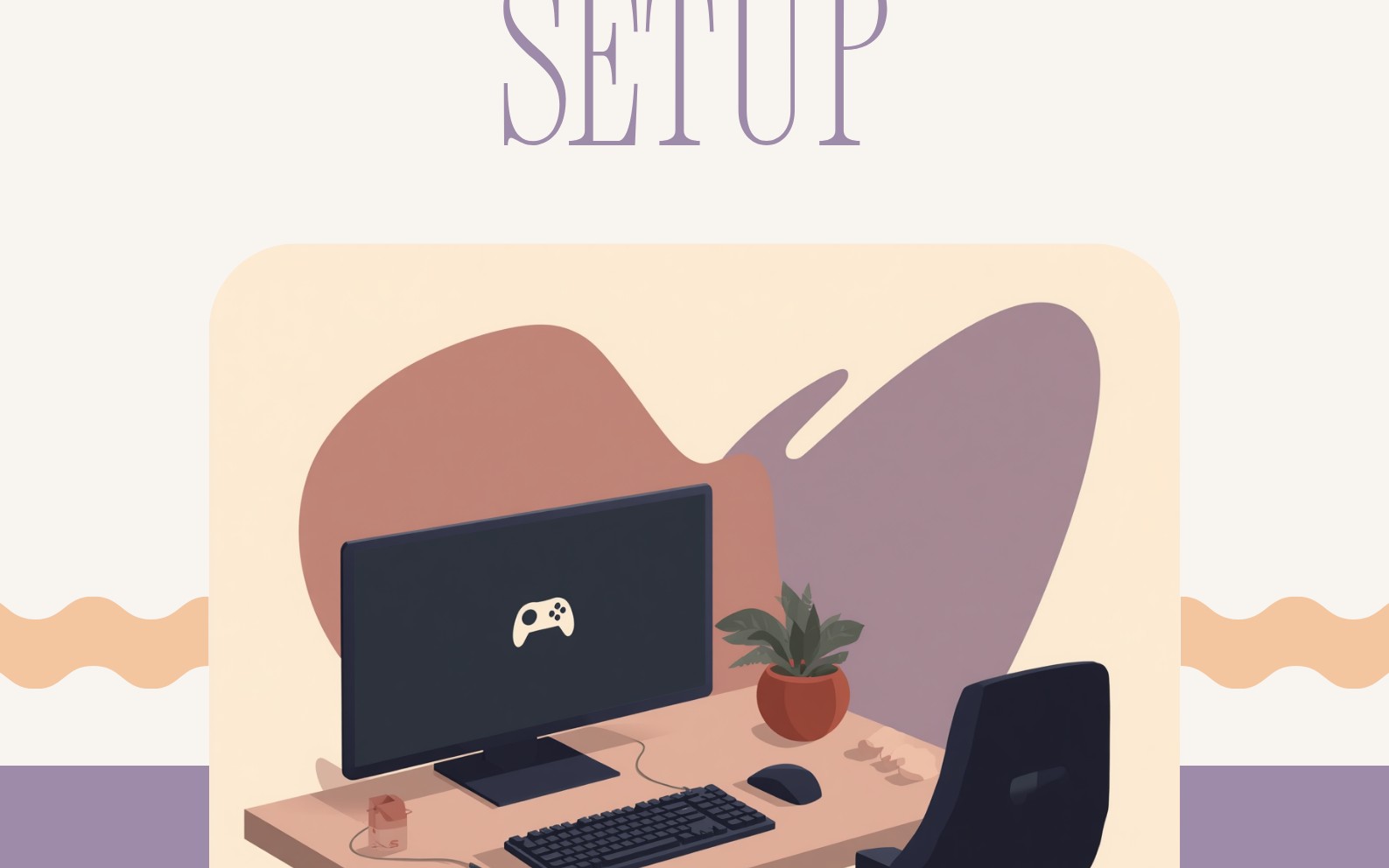 Aesthetic Minimalist Cozy Gaming Desktop Wallpaper | Getly