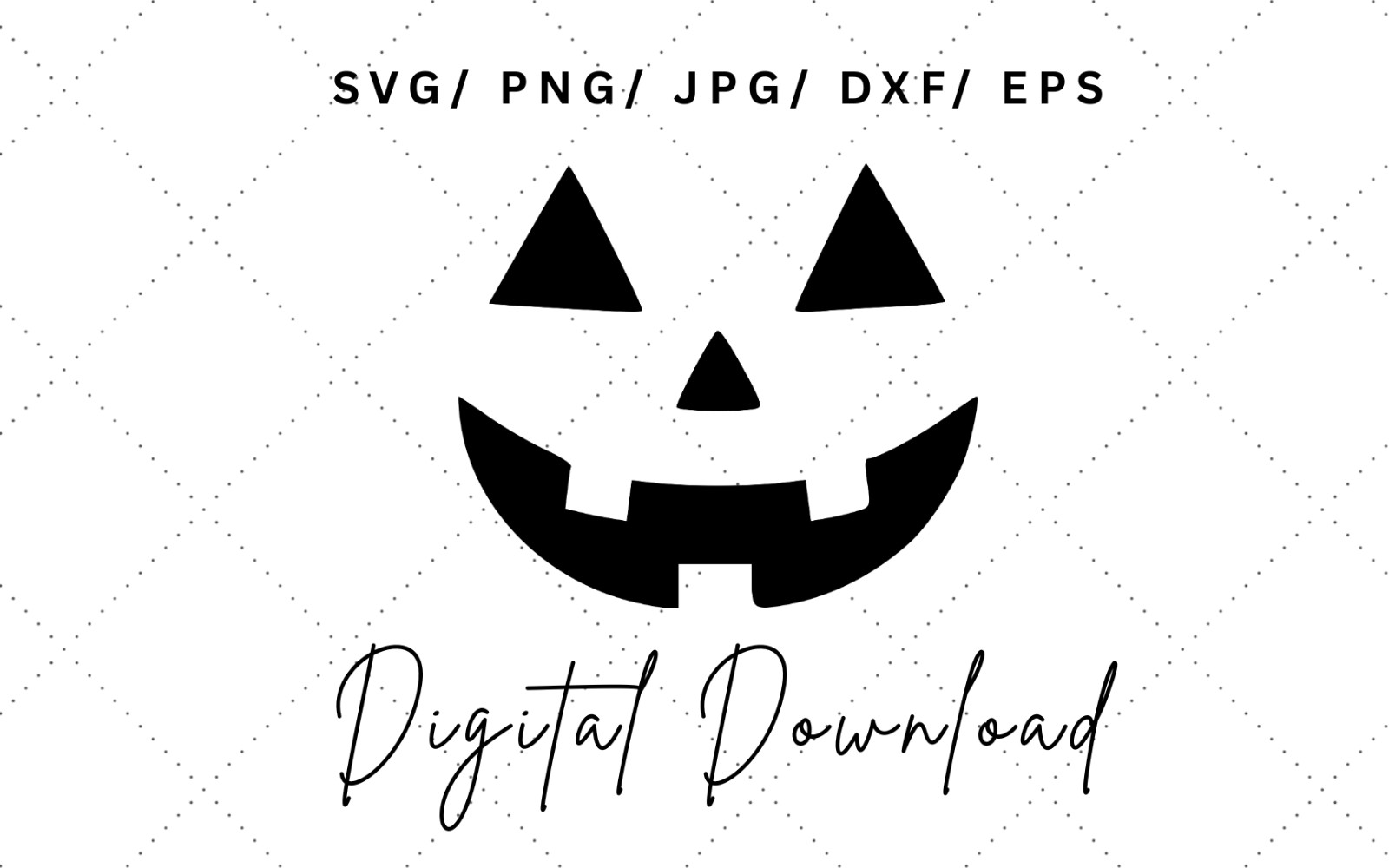 Halloween Pumpkin Face SVG PNG DXF EPS JPG