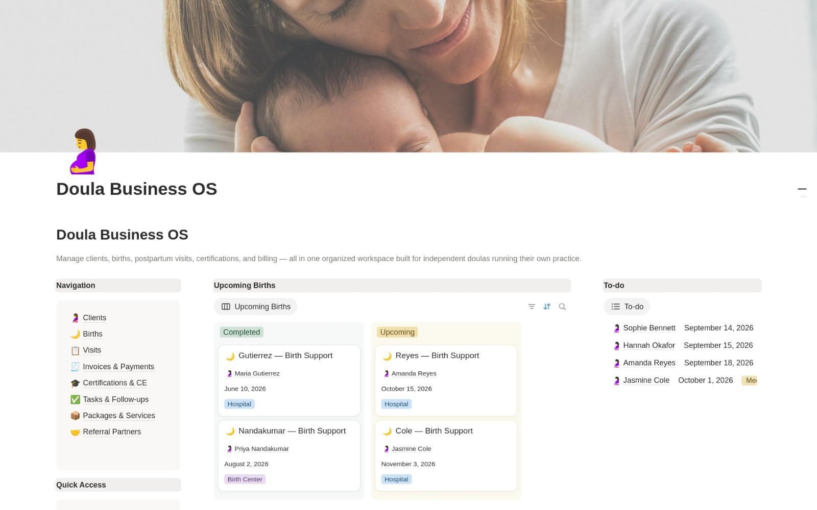 Doula Business OS