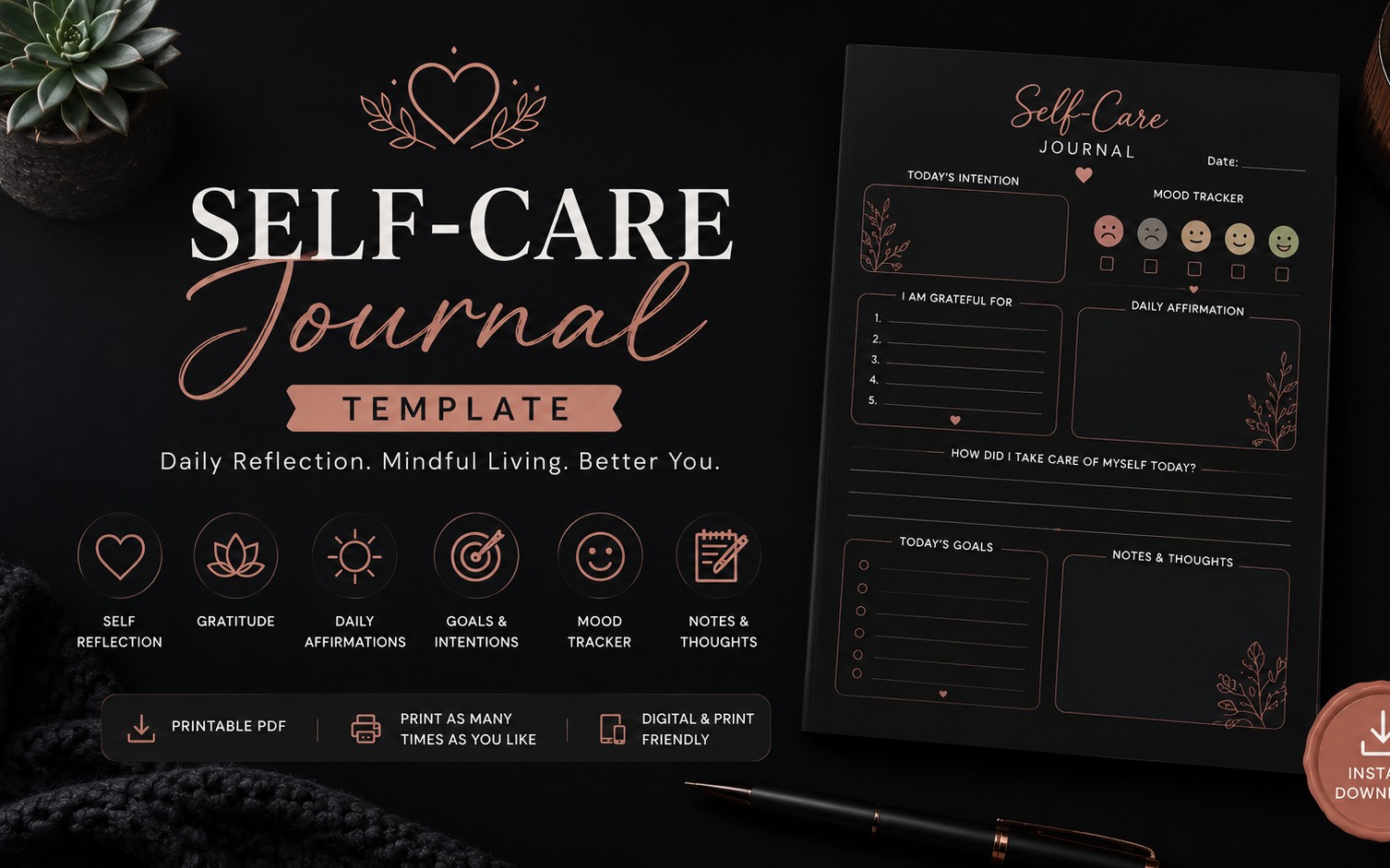 Self-Care Journal Template