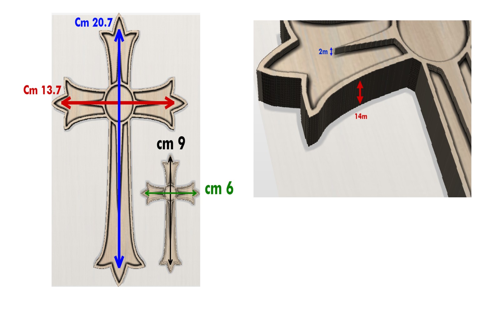 Orthodox Priest Cross Set | Aspire CNC Router File | Hand Cross & Pectoral Cross | 3D Relief Wood  Carving | Religious Gift | Digital Download