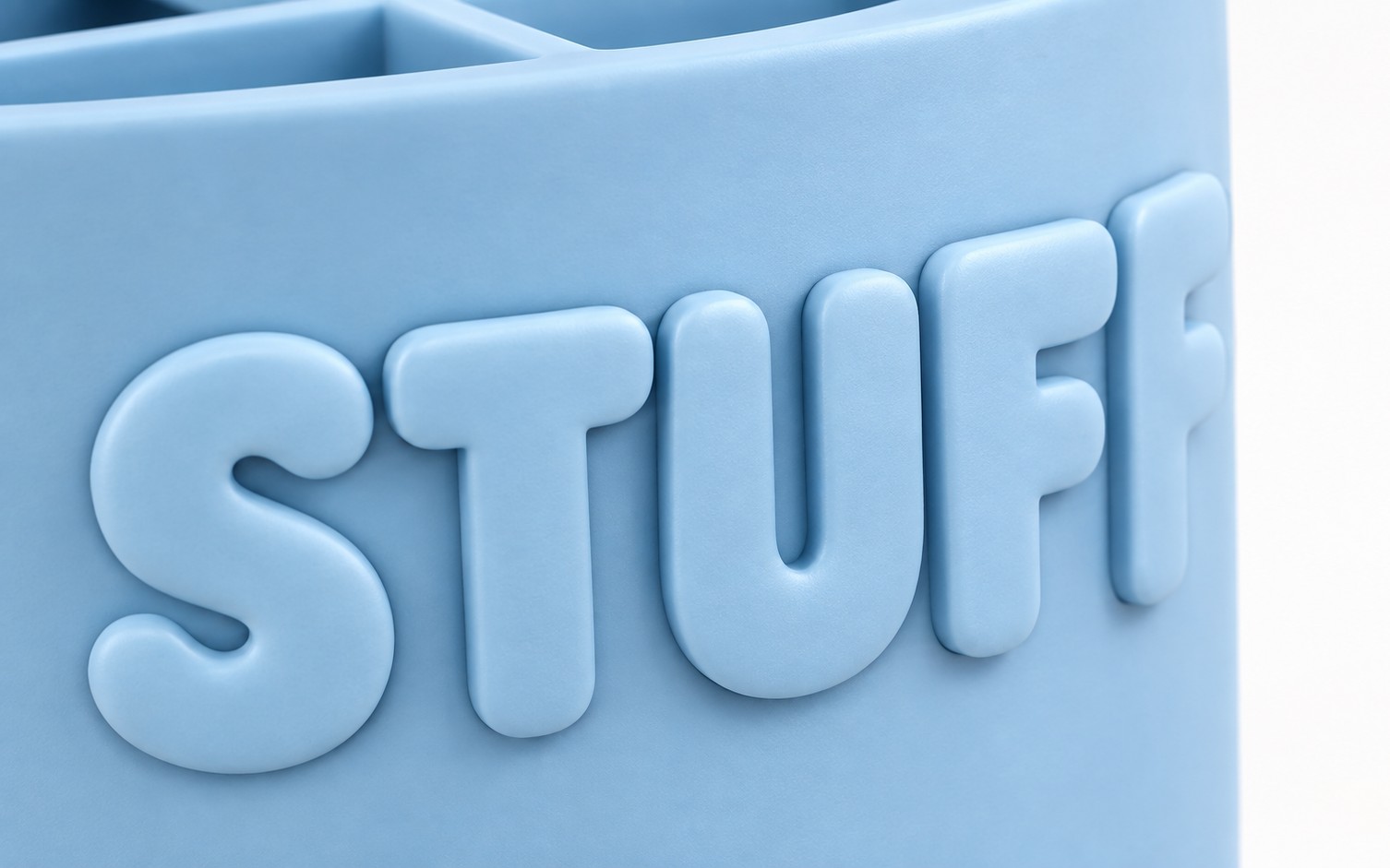 Minimalist "STUFF" Desk Organizer 3D Model - STL File for 3D Printing (No Supports)