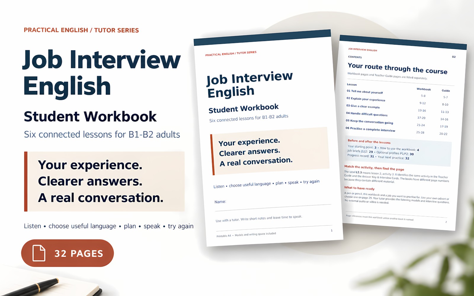 Job Interview English — B1–B2 Student Workbook