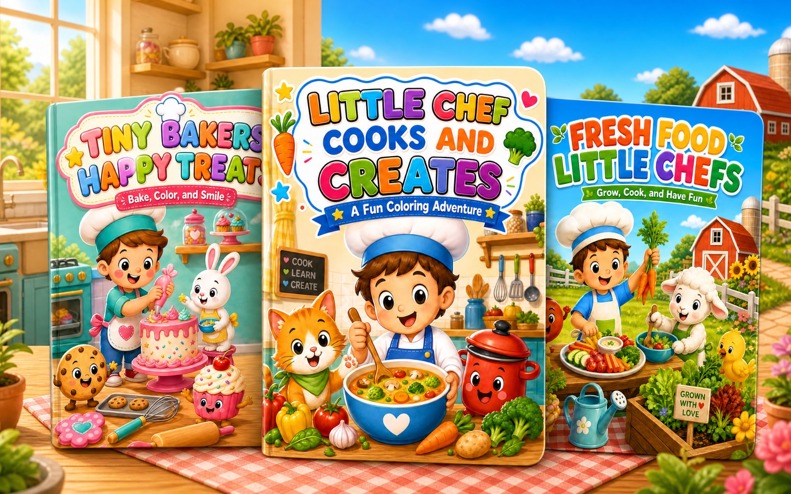 Little Chef Coloring Book Bundle – 3 Printable Books