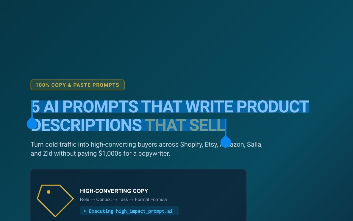 5 AI PROMPTS THAT WRITE PRODUCT DESCRIPTIONS THAT SELL