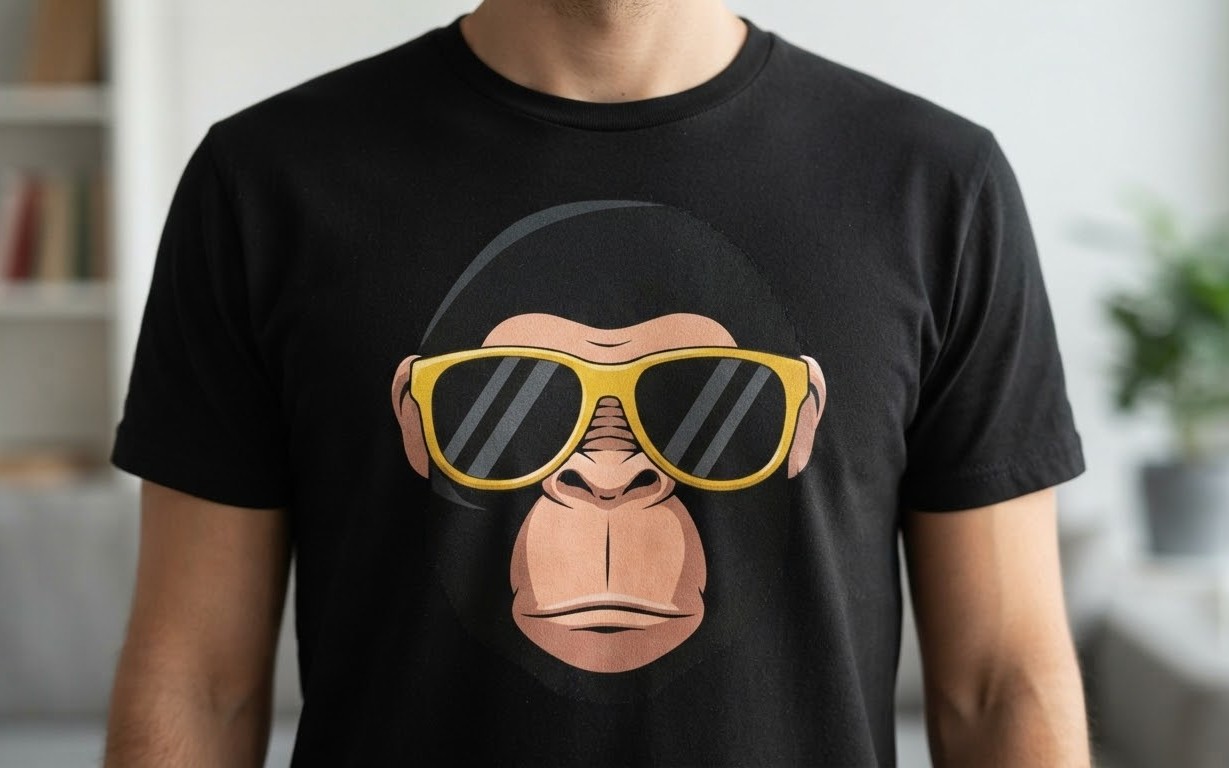 Chimp Gold Shades Digital Art For Merch & Resale