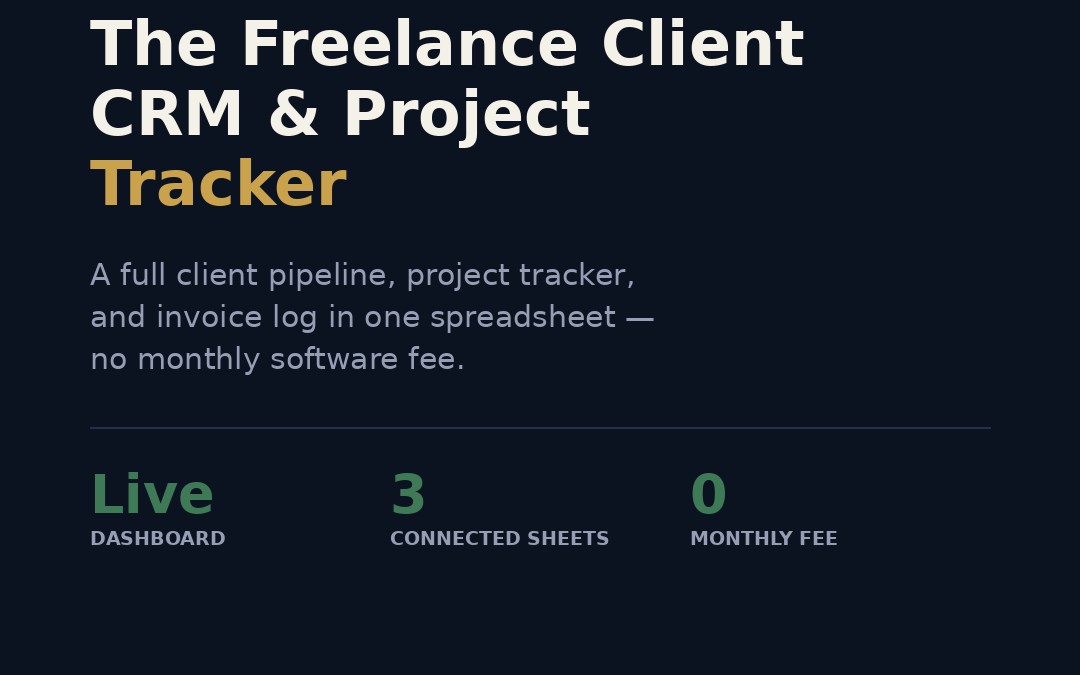 The Freelance Client CRM & Project Tracke