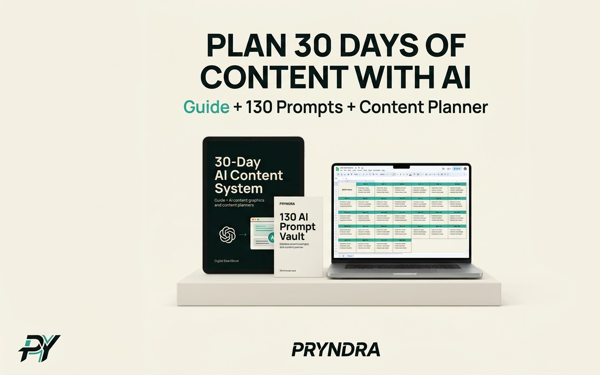 The 30-Day AI Content System — 130 AI Prompts + Content Planner