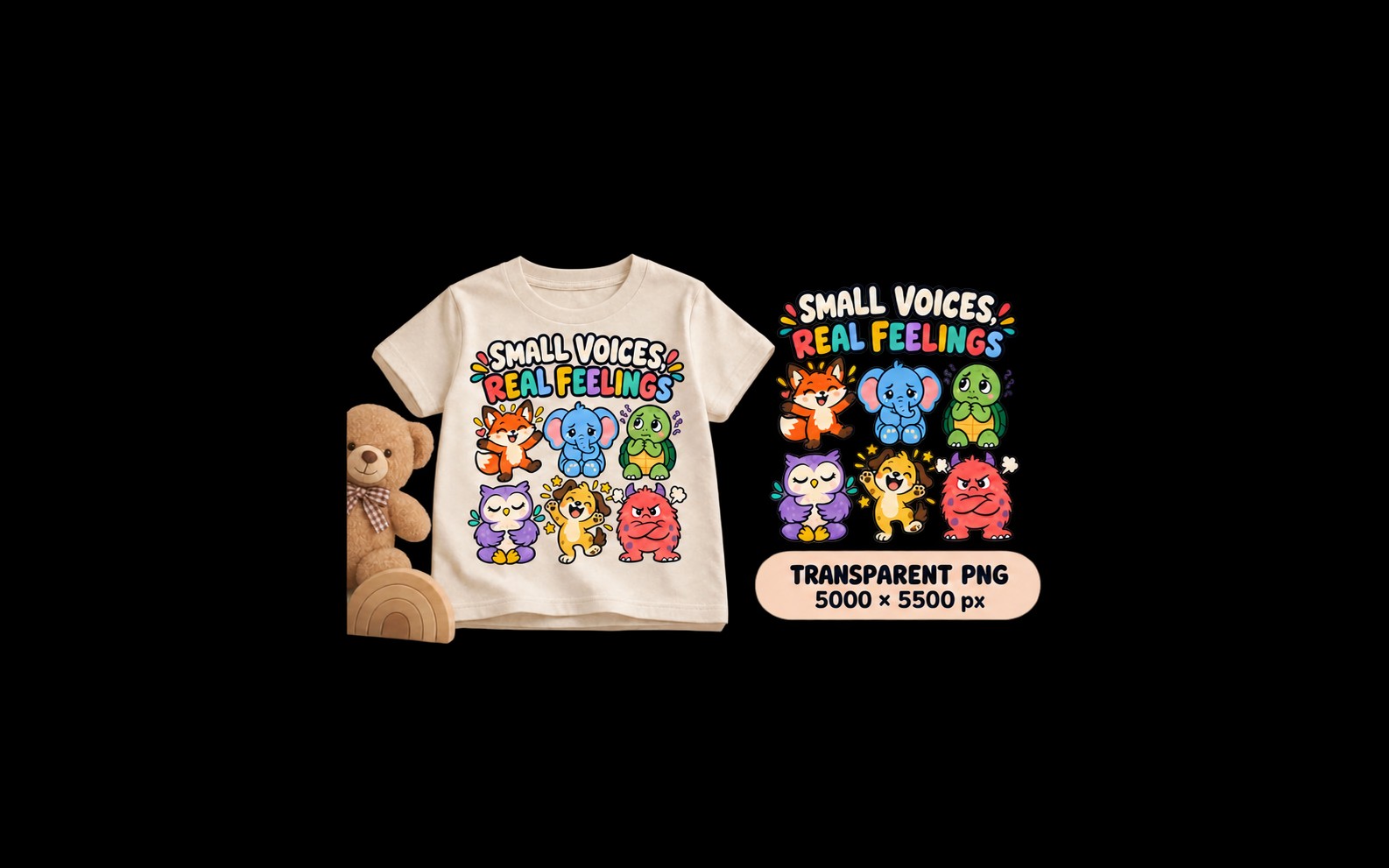Small Voices Real Feelings PNG