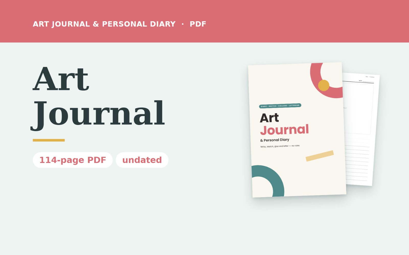 Journal Rules Art Journal & Personal Diary | Undated Creative Journal with | Getly
