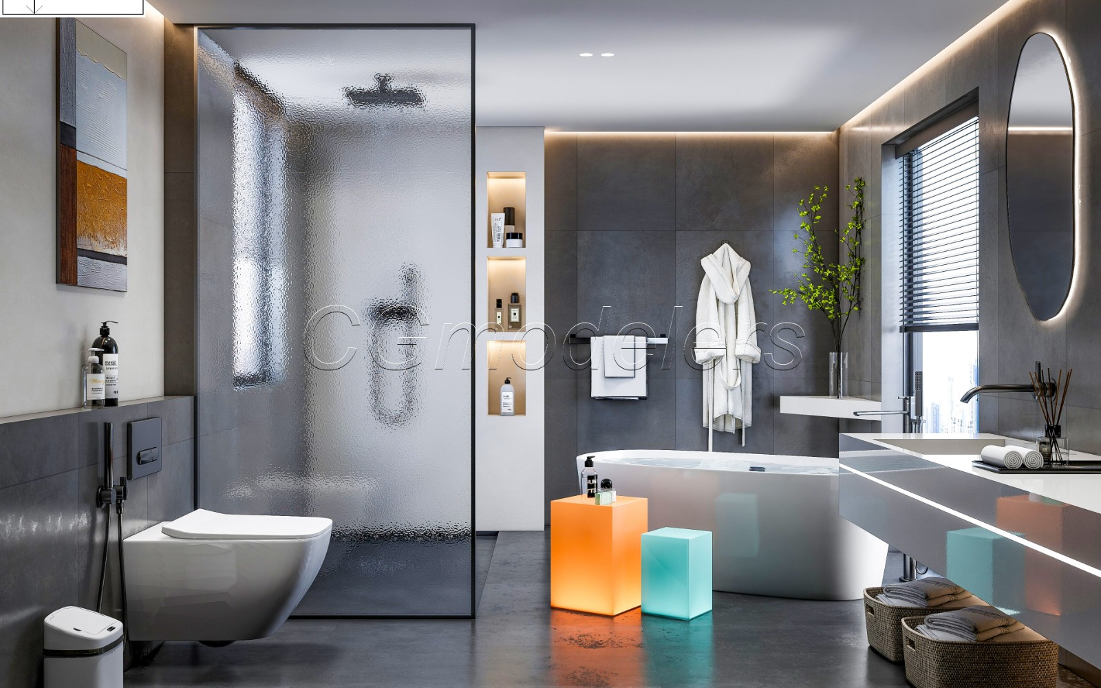 SketchUp + Enscape Bathroom Scene 6 | Render Ready 3D Model | PBR & Lighting