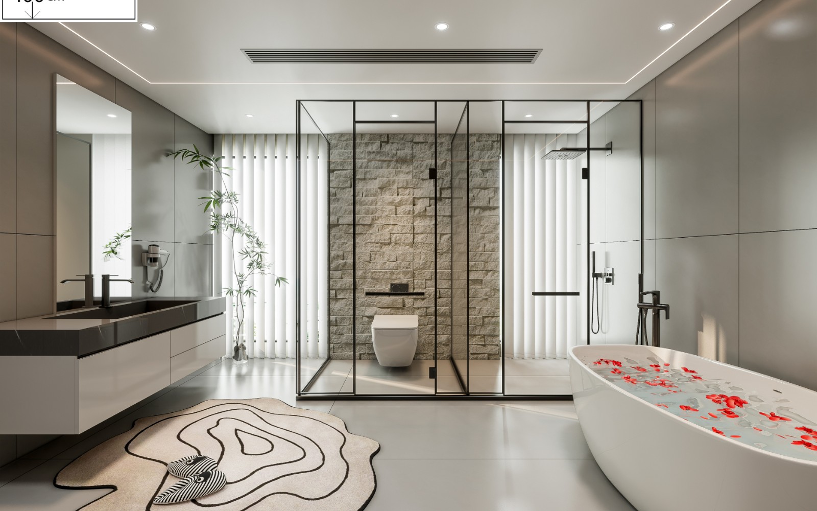 SketchUp + Enscape Bathroom Scene 12 | Render Ready 3D Model | PBR & Lighting