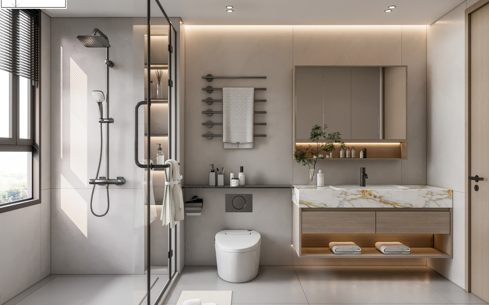 SketchUp + Enscape Bathroom Scene 10 | Render Ready 3D Model | PBR & Lighting
