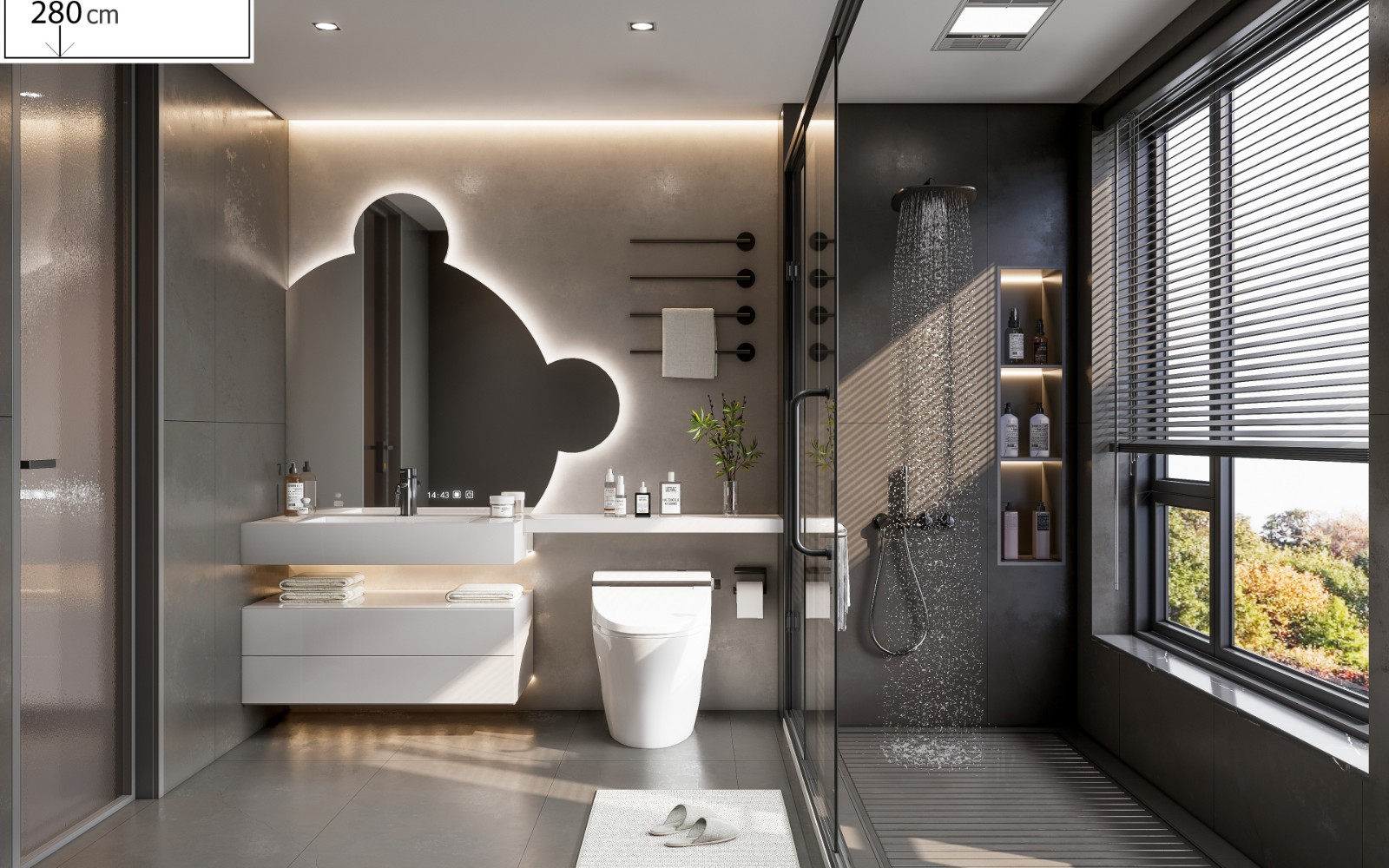 SketchUp + Enscape Bathroom Scene 4 | Render Ready 3D Model | PBR & Lighting