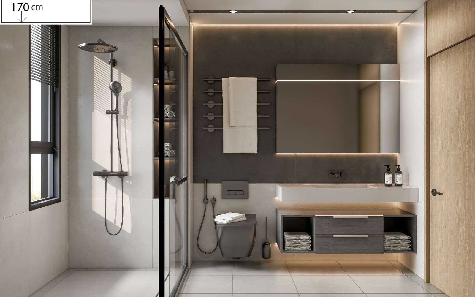 SketchUp + Enscape Bathroom Scene 3 | Render Ready 3D Model | PBR & Lighting