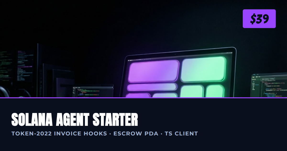 Solana Agent Starter — Token-2022 Invoice Rails Starter Kit cover