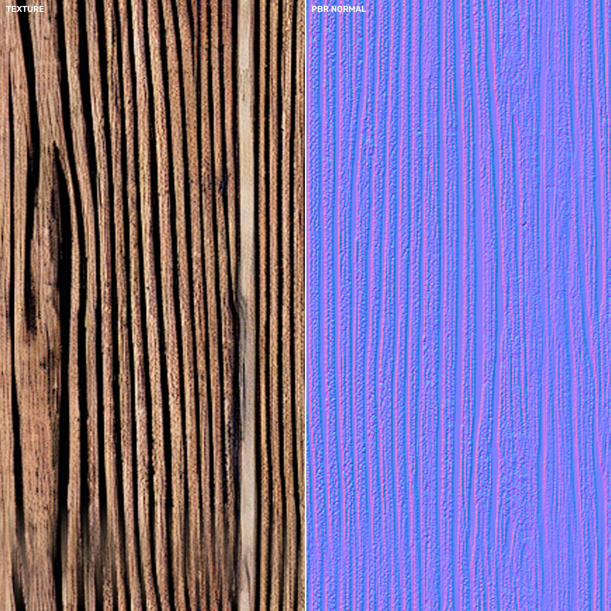 Realistic Plank Wood PBR Material