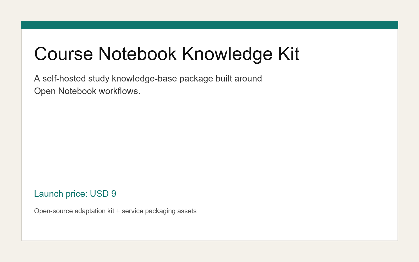 Course Notebook Knowledge Kit | Getly