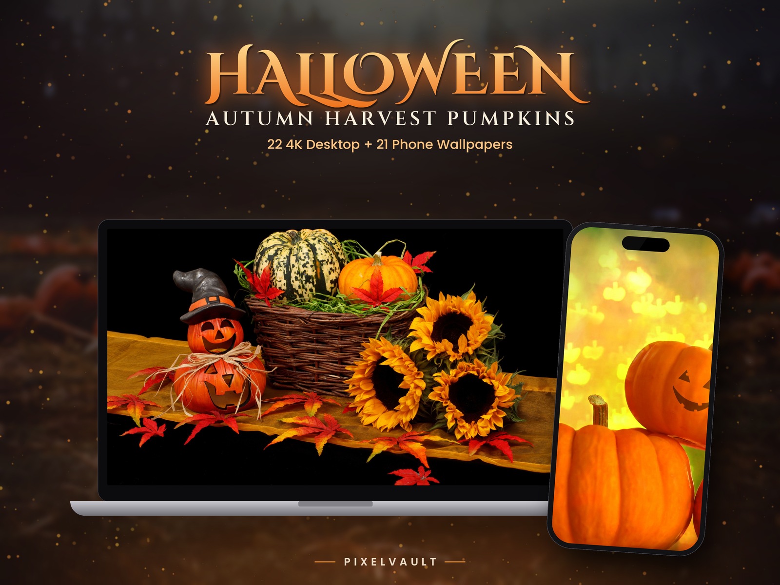 Autumn Harvest Pumpkin Wallpapers: 22 4K Desktop + 21 Phone Backgrounds