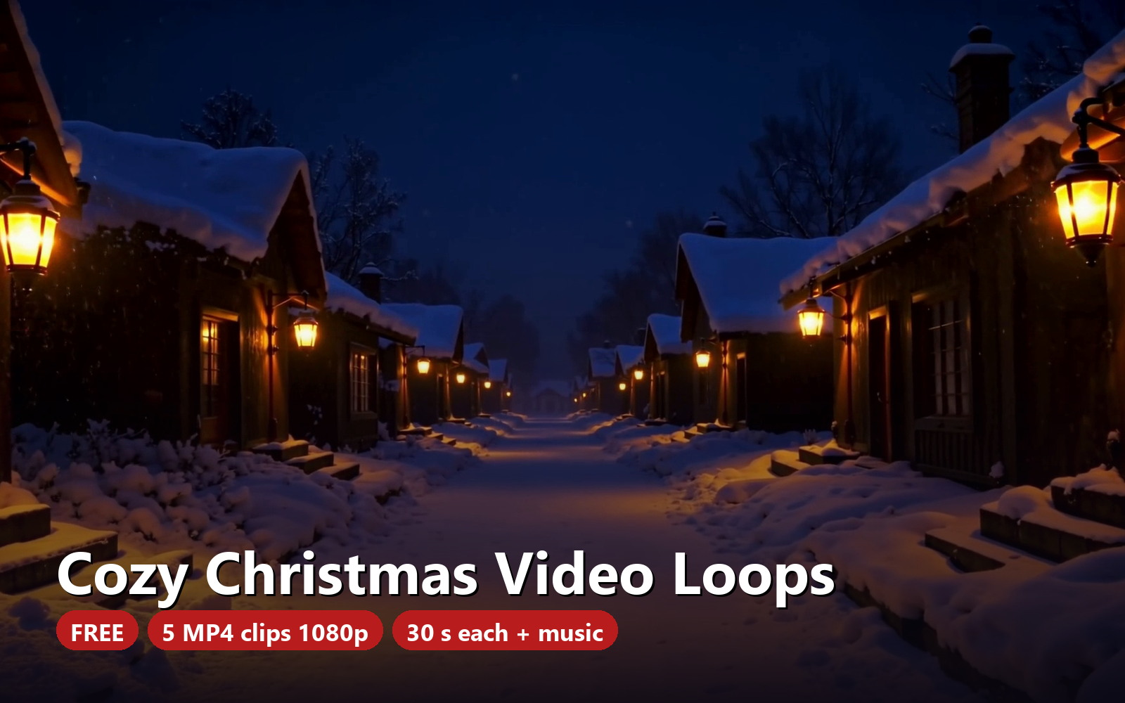 Snow Falling Loop Free Cozy Christmas Video Loops – Aesthetic Full... | Getly