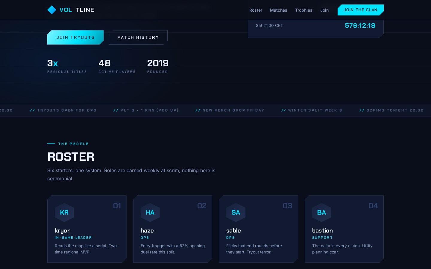 PRISM | Esports Clan Website Template