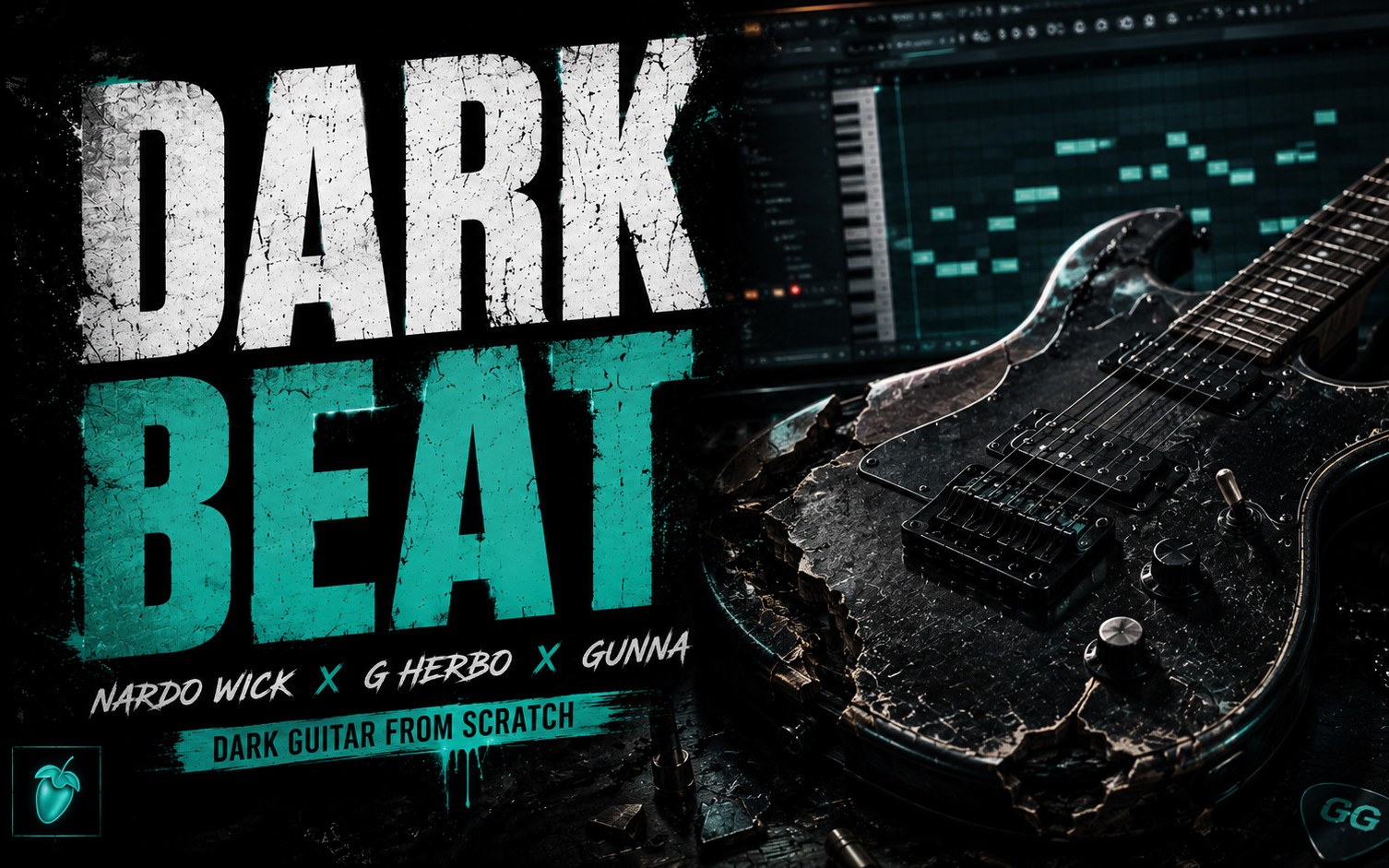 Dark Guitar Beat Tutorial FLP + Drums and Samples