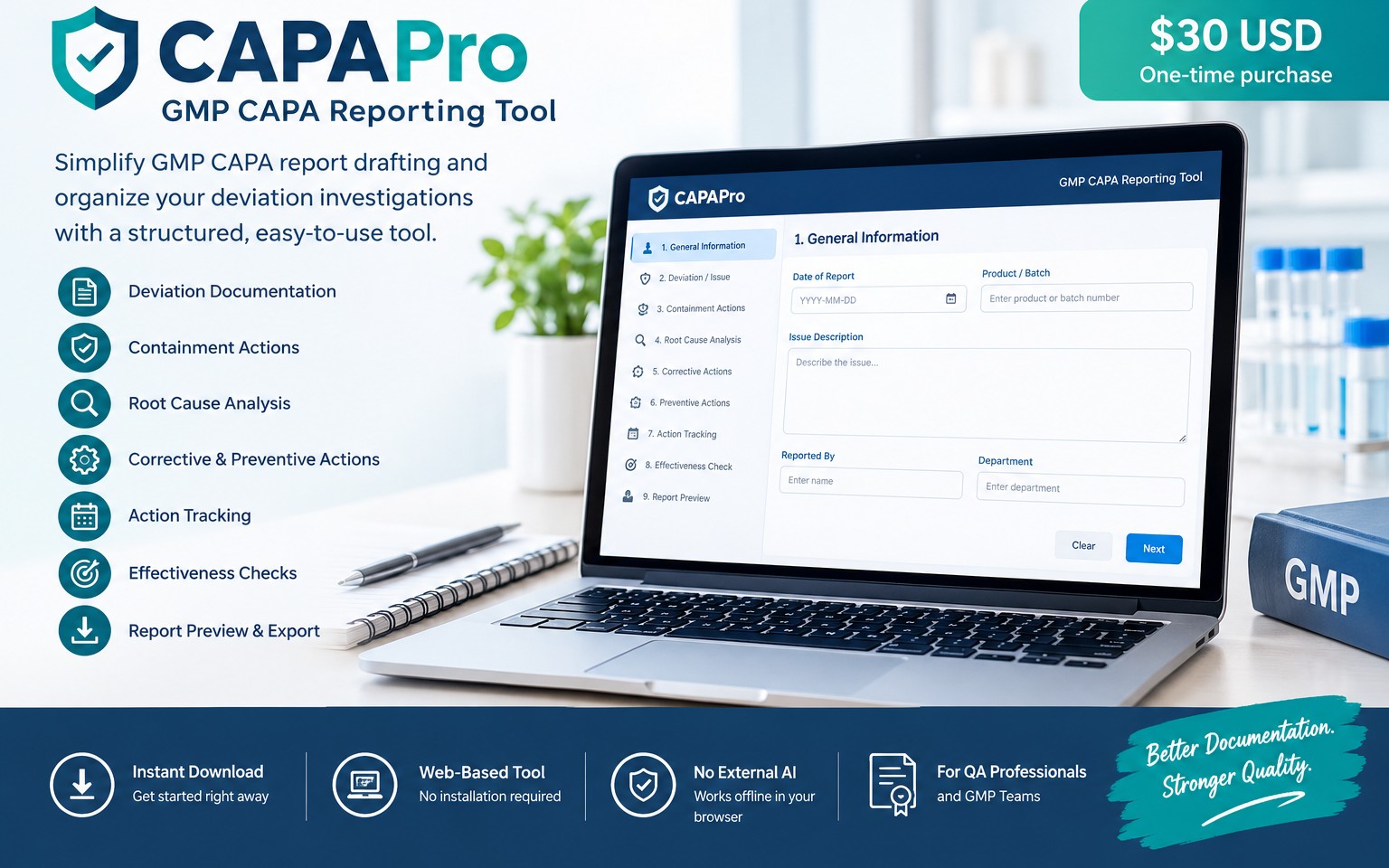 CAPAPro – GMP CAPA Reporting Tool | Getly