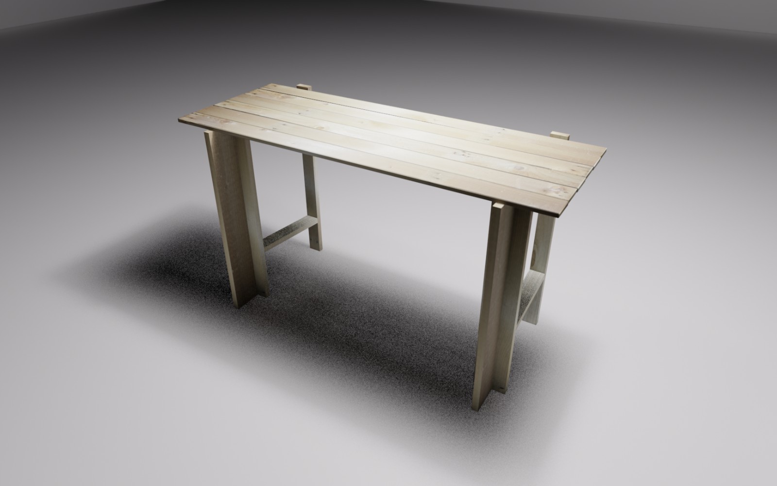 Low Poly Wood Textured Table