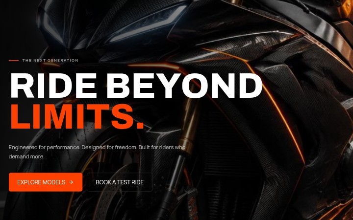 MOTOX — Premium Motorcycle Sales Landing Page