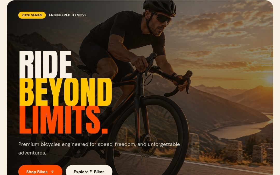 VELOX — Premium Electric Bike Landing Page
