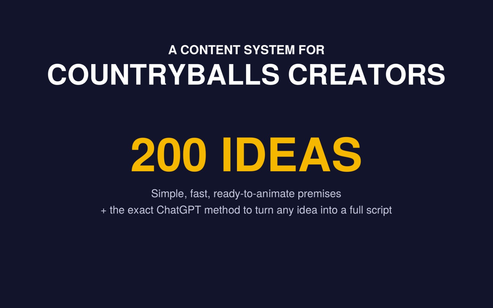 200 Countryballs Ideas + ChatGPT Script Method