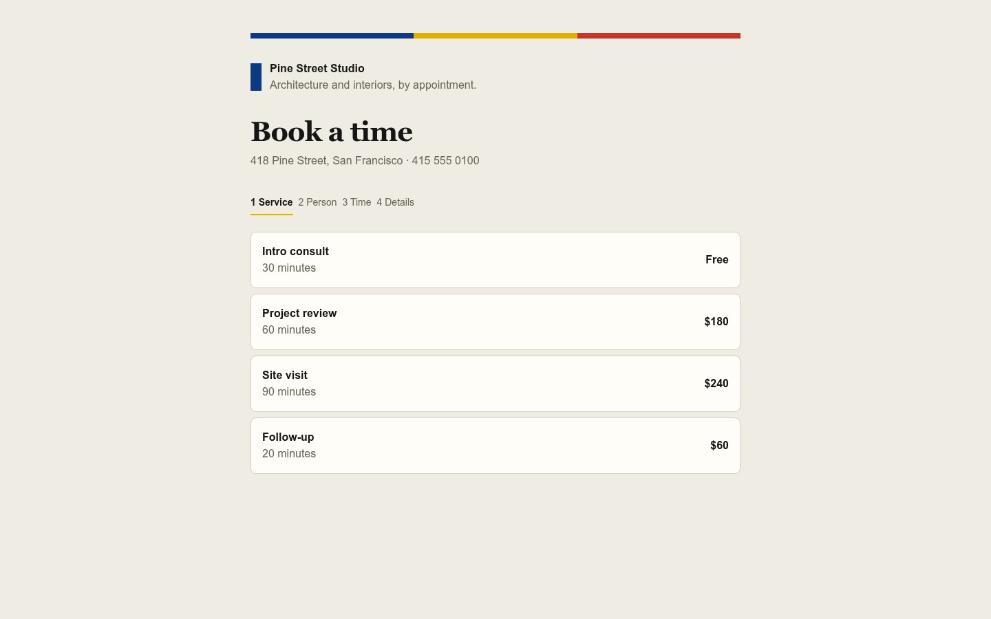 Daybook - Appointment Booking Template (HTML)