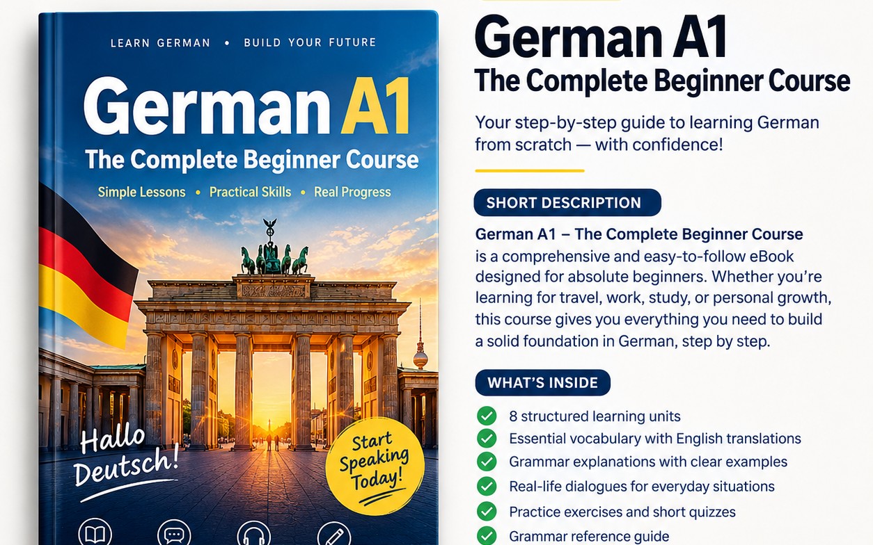 German A1 – The Complete Beginner Course | Learn German from Scratch