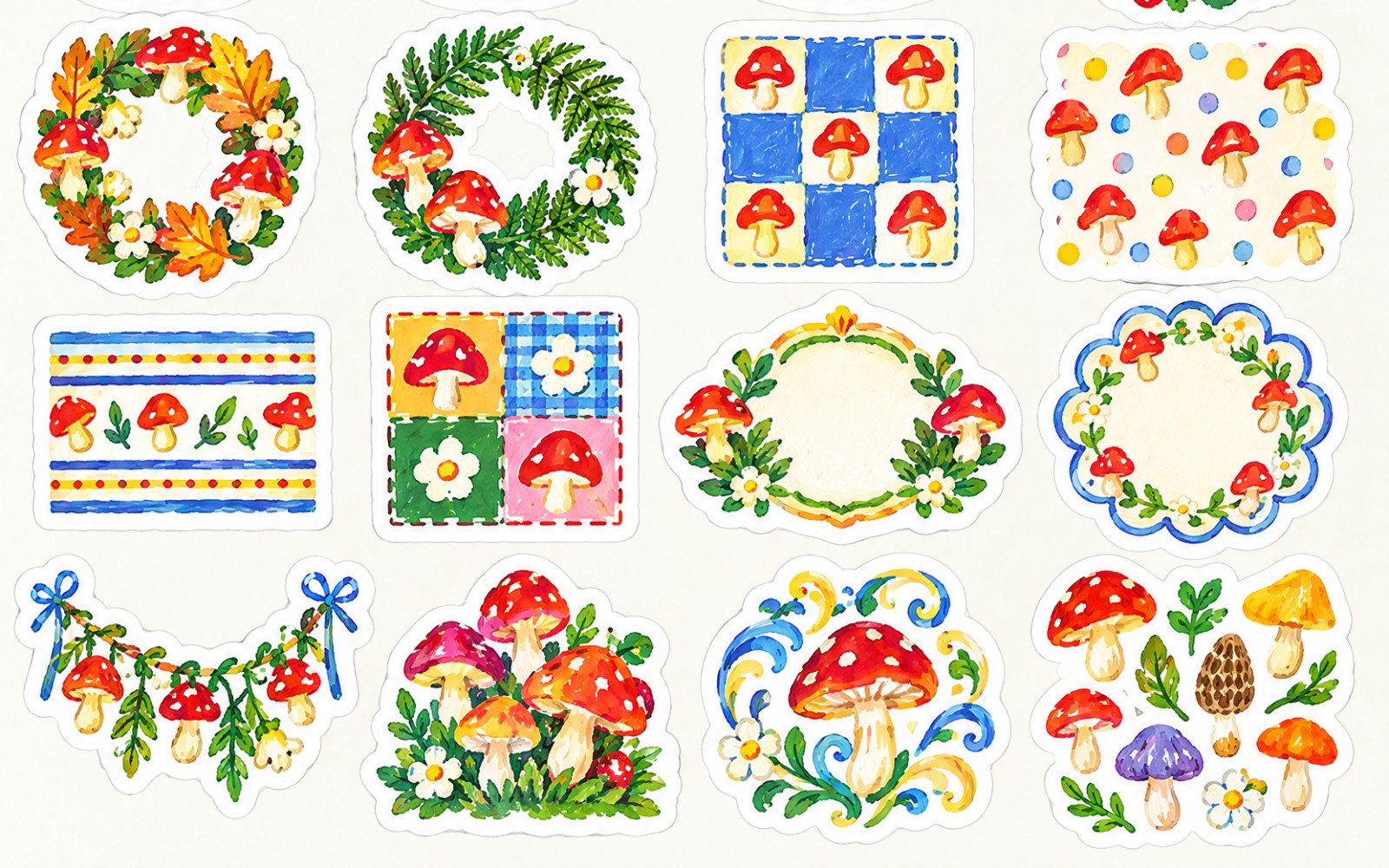 Mushroom Digital Sticker Pack 🍄✨🍂