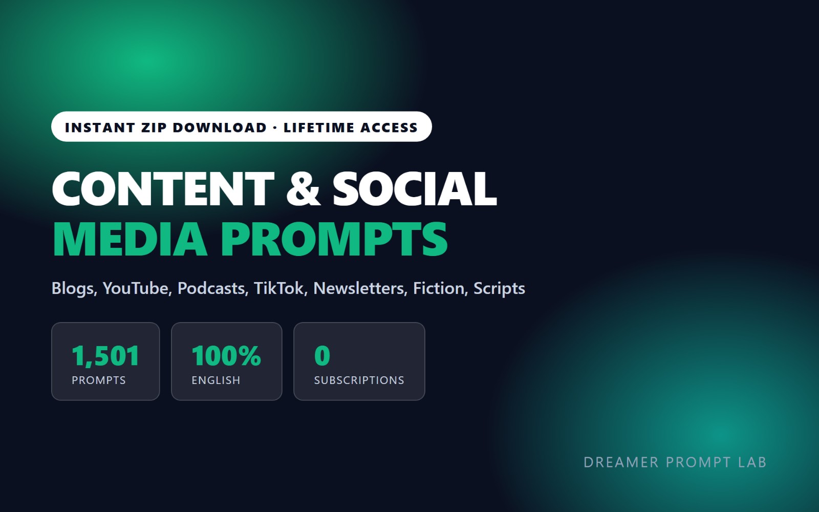 Content & Social Media Prompt Bundle — 1,501 Writing Prompts
