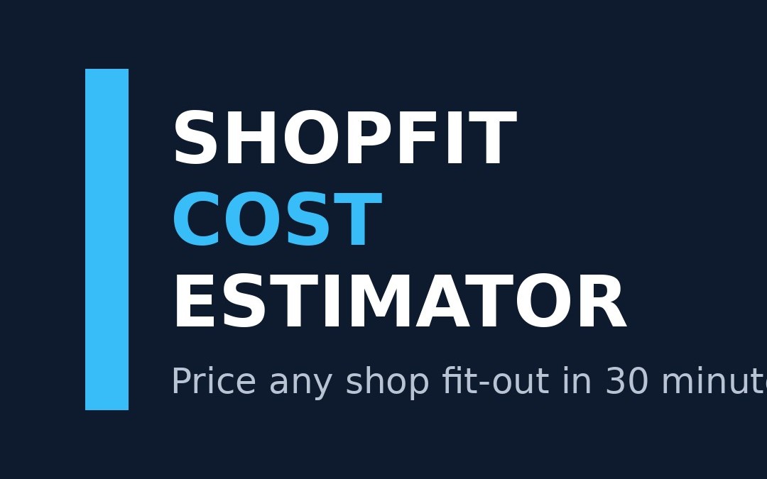 ShopFit Cost Estimator — AI Fit-Out Pricing OS + Excel BOQ
