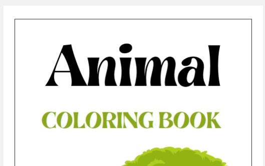 Animals coloring book pages for kids, Ebooks for children