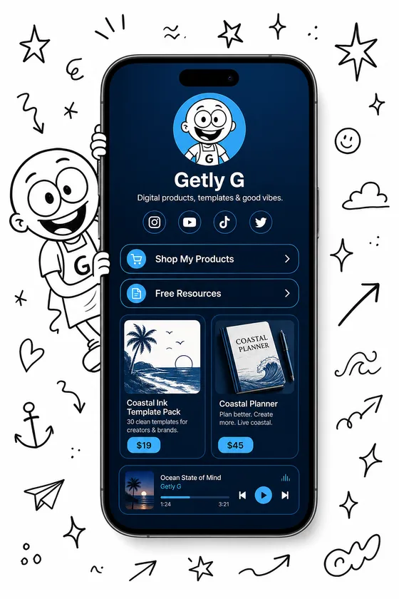 Getly Pages — Coastal Ink