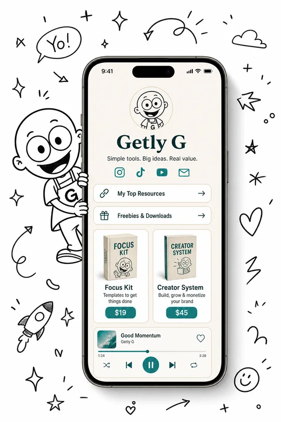 Getly Pages — Linen & Teal